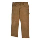 Dickies Double Knee Carpenter Trousers - 36W 31L Brown Cotton