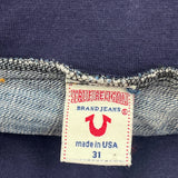 True Religion Boot Cut Jeans - 32W US 6 Blue Cotton