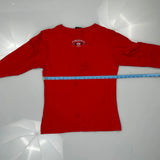 Harley Davidson Graphic Long Sleeve T-Shirt - Medium Red Cotton