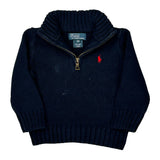 Polo By Ralph Lauren 1/4 Zip - 3XS Navy Cotton
