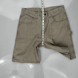 Wrangler Carpenter Shorts - 33W 10L Beige Cotton