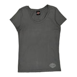 St. Thomas Harley Davidson Graphic T-Shirt - Small Gray Cotton