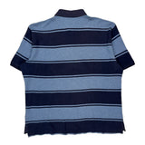 Tommy Hilfiger Striped Polo Shirt - Large Blue Cotton