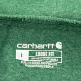 Carhartt T-Shirt - Large Green Cotton