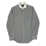Polo By Ralph Lauren Striped Shirt - Small Black & White Cotton