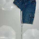 Age 10 Fubu Cargo Denim Shorts - 26W 9L Blue Cotton