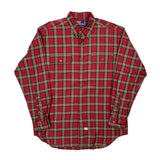 Polo By Ralph Lauren Checked Flannel Shirt - Medium Red Cotton