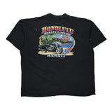 Honolulu Harley Davidson Graphic T-Shirt - 3XL Black Cotton