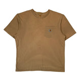 Carhartt T-Shirt - Large Brown Cotton