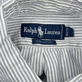 Ralph Lauren Striped Shirt - Large Blue Cotton