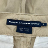 Ralph Lauren Sport Cargo Trousers - 30W UK 10 Beige Cotton
