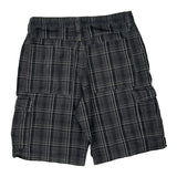 Wrangler Checked Cargo Shorts - 32W 11L Grey Cotton
