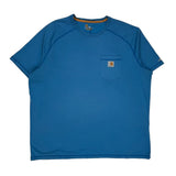 Relaxed Fit Carhartt T-Shirt - 2XL Blue Polyester
