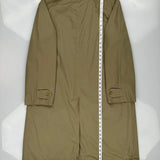 Burberry Checked Trench Coat - Large Beige Cotton