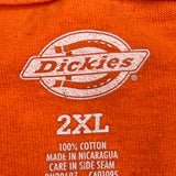 Dickies Long Sleeve T-Shirt - 2XL Orange Cotton