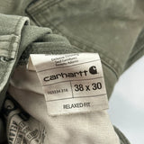 Carhartt Double Knee Carpenter Trousers - 38W 30L Green Cotton