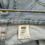 550 Levis Jeans - 31W UK 12 Light Wash Cotton