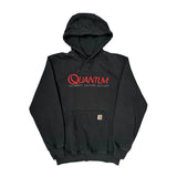 Outsmart. Outfish. Outlast. Carhartt Hoodie - Medium Black Cotton