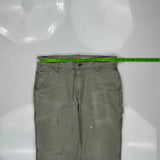 Relaxed Fit Carhartt Carpenter Trousers - 33W 32L Grey Cotton