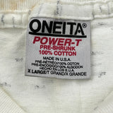 Texas Oneita Single Stitch T-Shirt - XL Cream Cotton