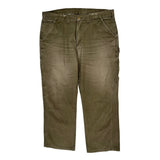 Carhartt Carpenter Trousers - 39W 32L Khaki Cotton