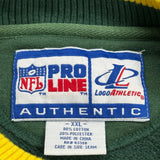 Green Bay Packers N.F.L. Pro Line Football Sweatshirt - 2XL Yellow Cotton