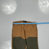 Unbranded Double Knee Cargo Trousers - 32W 30L Brown Cotton