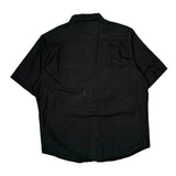 Wrangler Short Sleeve Shirt - Large Black Cotton