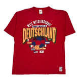 Single Stitch Deutschland Artex Graphic T-Shirt - XL Red Cotton