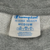 Reverse Weave Champion Spellout Sweatshirt - Medium Grey Cotton