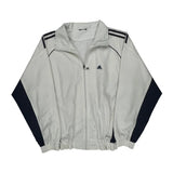 Adidas Track Jacket - Medium White Polyester
