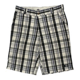 Dickies Checked Cargo Shorts - 30W 11L Black & White Cotton