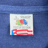 Single Stitch San Diego Fan Fruit Of The Loom Graphic T-Shirt - Large Navy Cotton