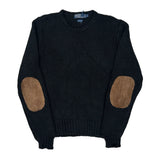 Italian Yarn Polo By Ralph Lauren Sweater - Large Brown Wool