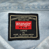 Wrangler Denim Shirt - XL Light Wash Cotton