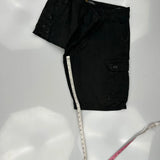 Lee Cargo Shorts - 32W 10L Black Cotton