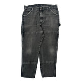 Dickies Double Knee Carpenter Pants - 30W 32L Gray Cotton
