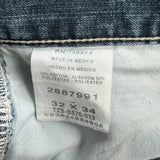 Lee Carpenter Jeans - 32W 34L Blue Cotton Blend