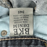 Bke Wide Leg Jeans - 36W 31L Dark Wash Cotton