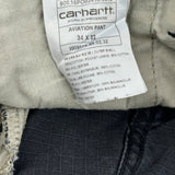 Carhartt Cargo Trousers - 36W 30L Black Cotton