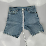 505 Levis Denim Shorts - 36W 10L Light Wash Cotton
