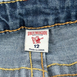 Age 12 True Religion Denim Shorts - Large Blue Denim