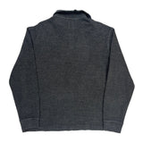 Polo By Ralph Lauren 1/4 Zip - Large Gray Cotton Blend