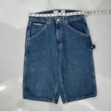Calvin Klein Jeans Double Knee Carpenter Shorts - 28W 11L Blue Cotton