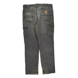 Carhartt Double Knee Carpenter Trousers - 34W 30L Grey Cotton