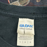 Gildan Band T-Shirt - Large Black Cotton