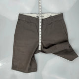Dickies Slim Fit Chino Shorts - 32W 9L Grey Polyester Blend