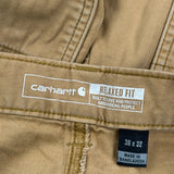 Carhartt Double Knee Carpenter Pants - 34W 30L Brown Cotton