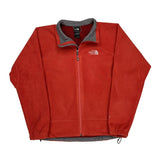 The North Face Fleece Jacket - Large Red Polyester