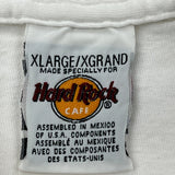 Hard Rock Cafe Graphic T-Shirt - XL White Cotton